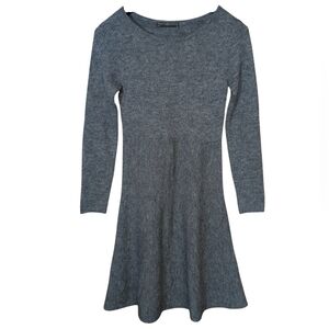 Peruvian Connection Jasmine Gray Baby Alpaca Sweater Dress Size XS